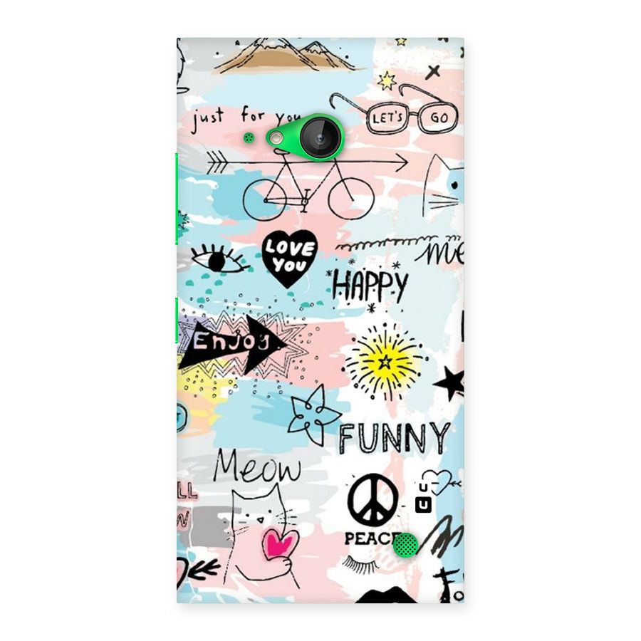 Peace And Funny Back Case for Lumia 730