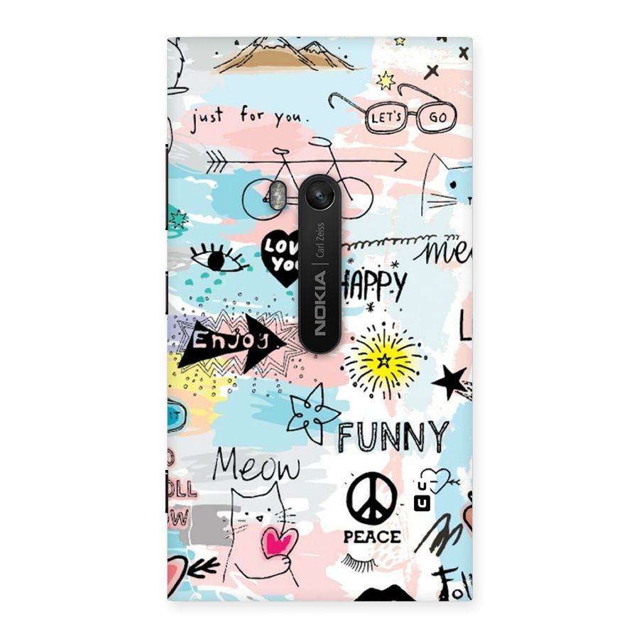 Peace And Funny Back Case for Lumia 920