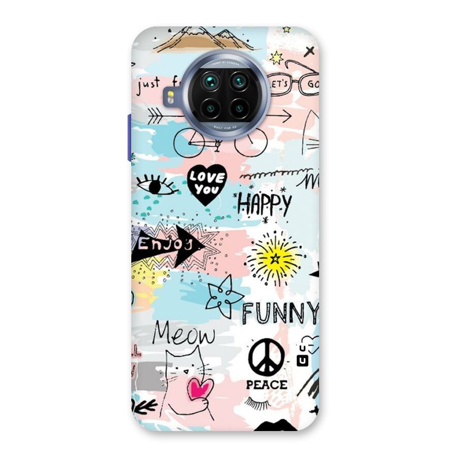 Peace And Funny Back Case for Mi 10i