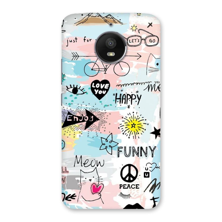 Peace And Funny Back Case for Moto E4 Plus