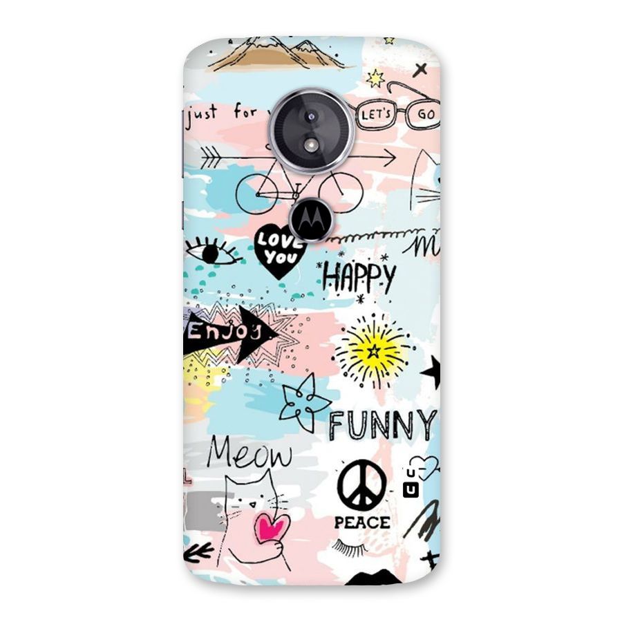 Peace And Funny Back Case for Moto E5