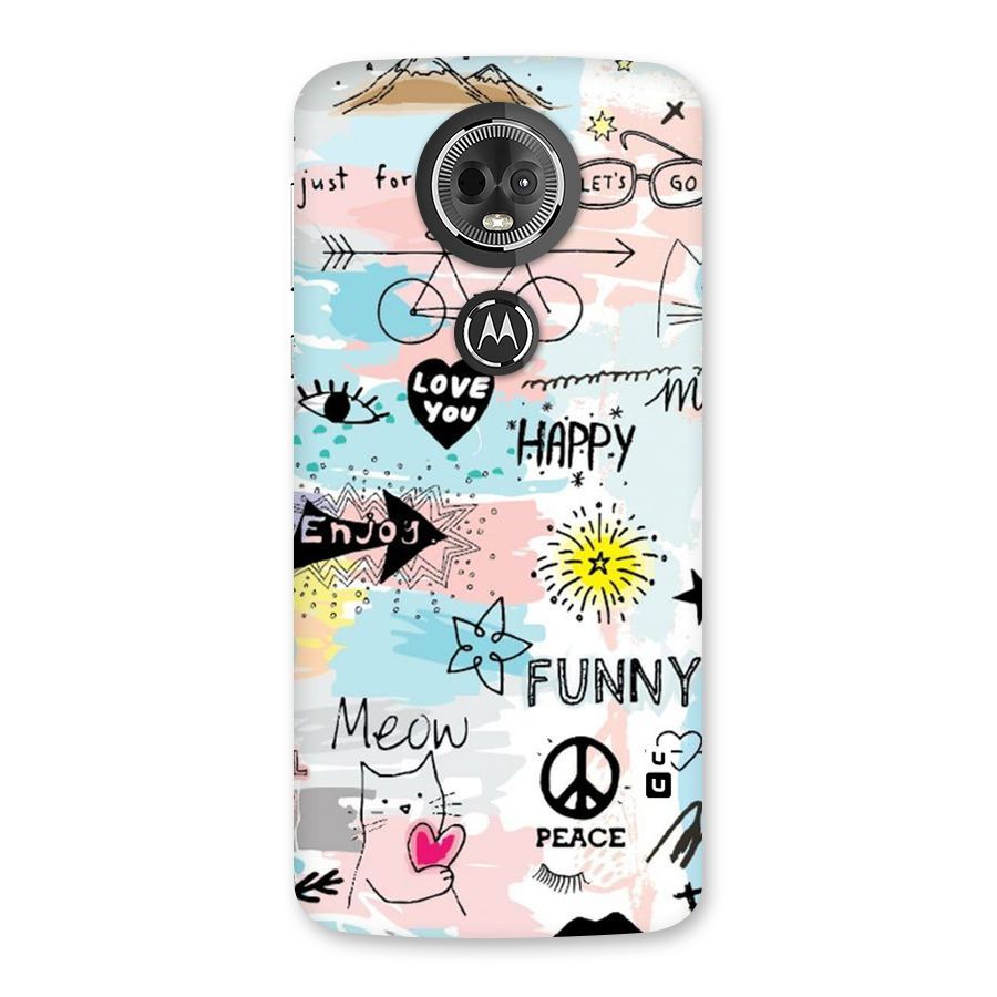 Peace And Funny Back Case for Moto E5 Plus