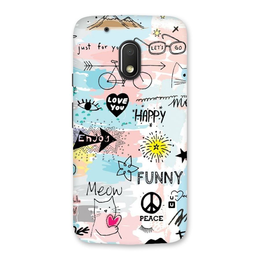 Peace And Funny Back Case for Moto G4 Play