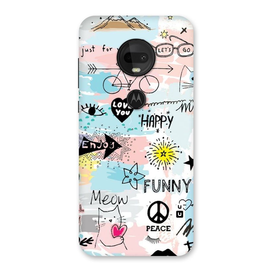 Peace And Funny Back Case for Moto G7