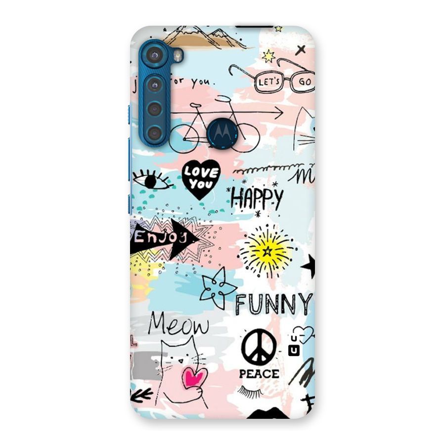 Peace And Funny Back Case for Motorola One Fusion Plus