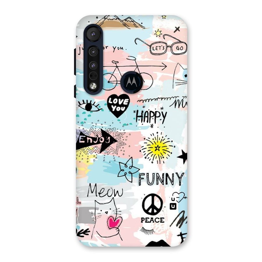 Peace And Funny Back Case for Motorola One Macro