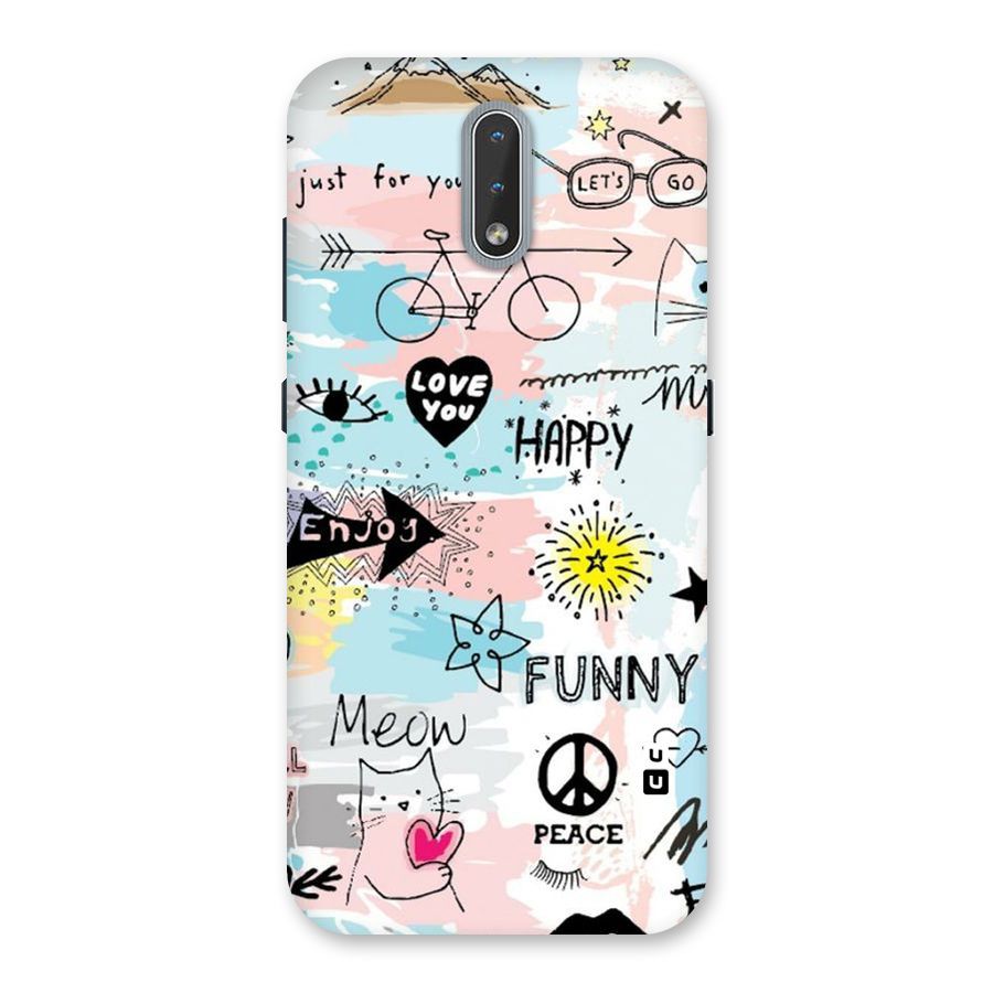 Peace And Funny Back Case for Nokia 2.3