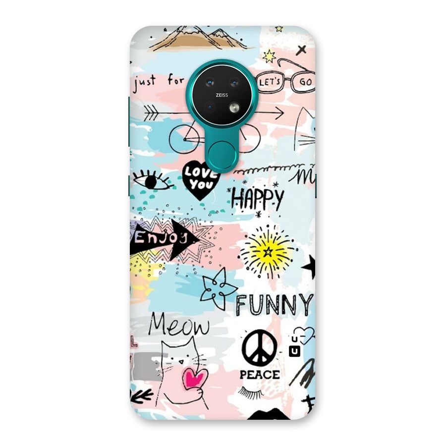 Peace And Funny Back Case for Nokia 7.2