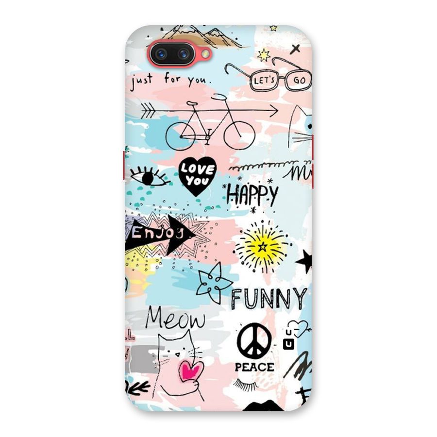 Peace And Funny Back Case for Oppo A3s