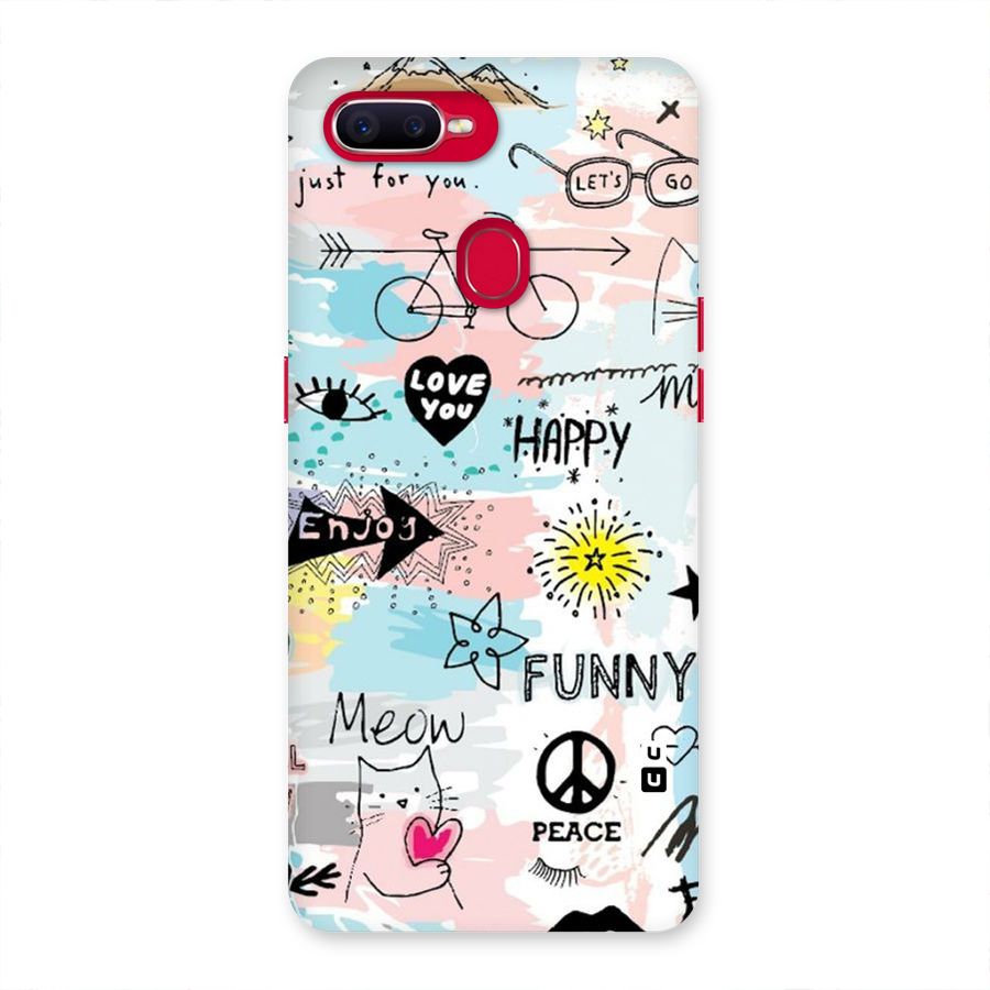 Peace And Funny Back Case for Oppo F9 Pro