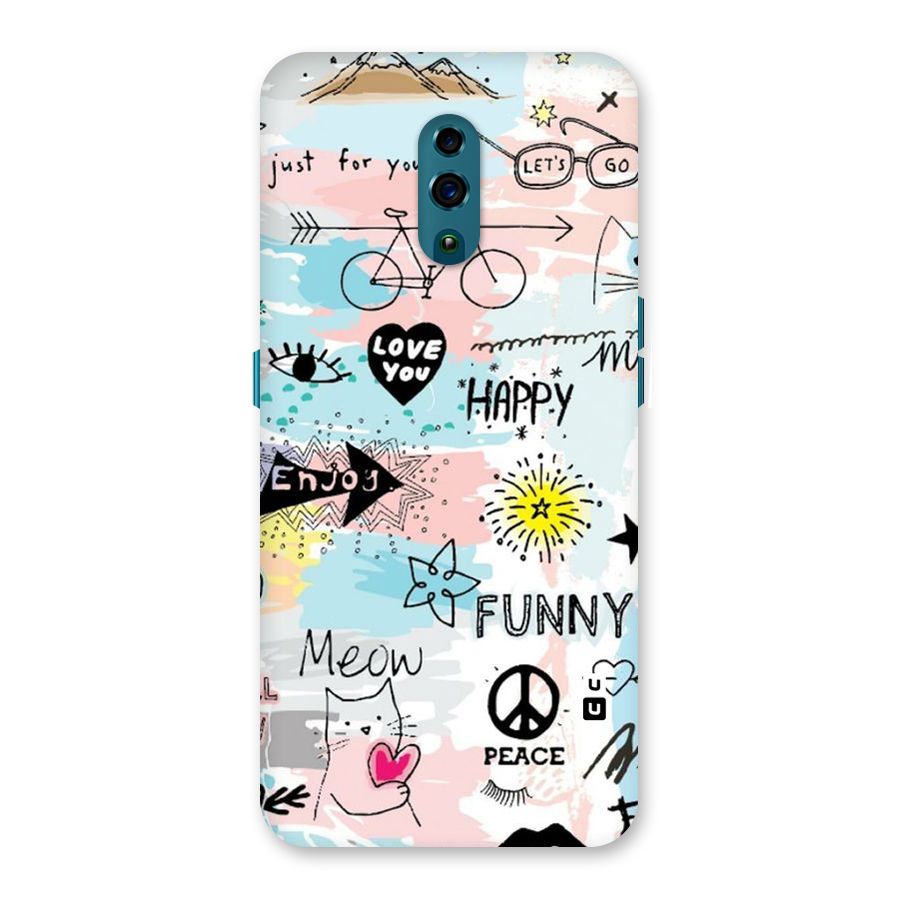 Peace And Funny Back Case for Oppo Reno
