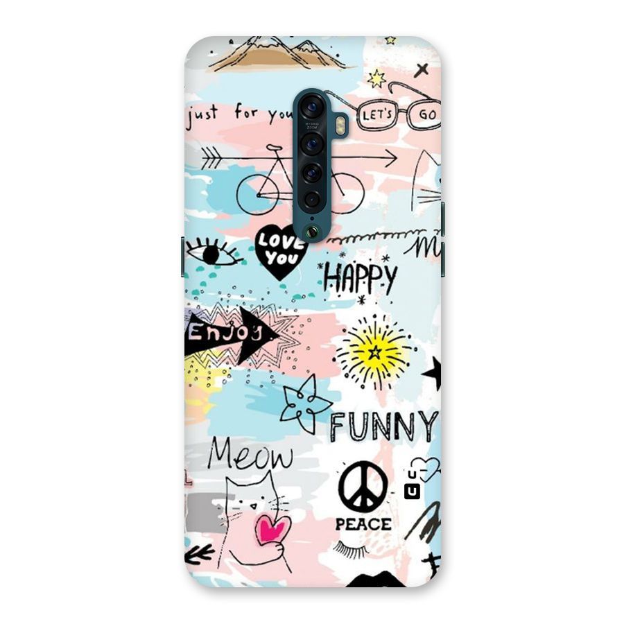 Peace And Funny Back Case for Oppo Reno2