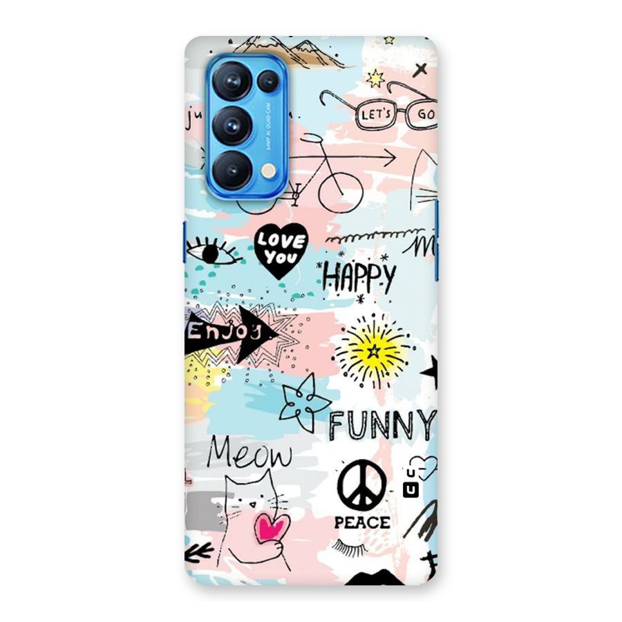 Peace And Funny Back Case for Oppo Reno5 Pro 5G