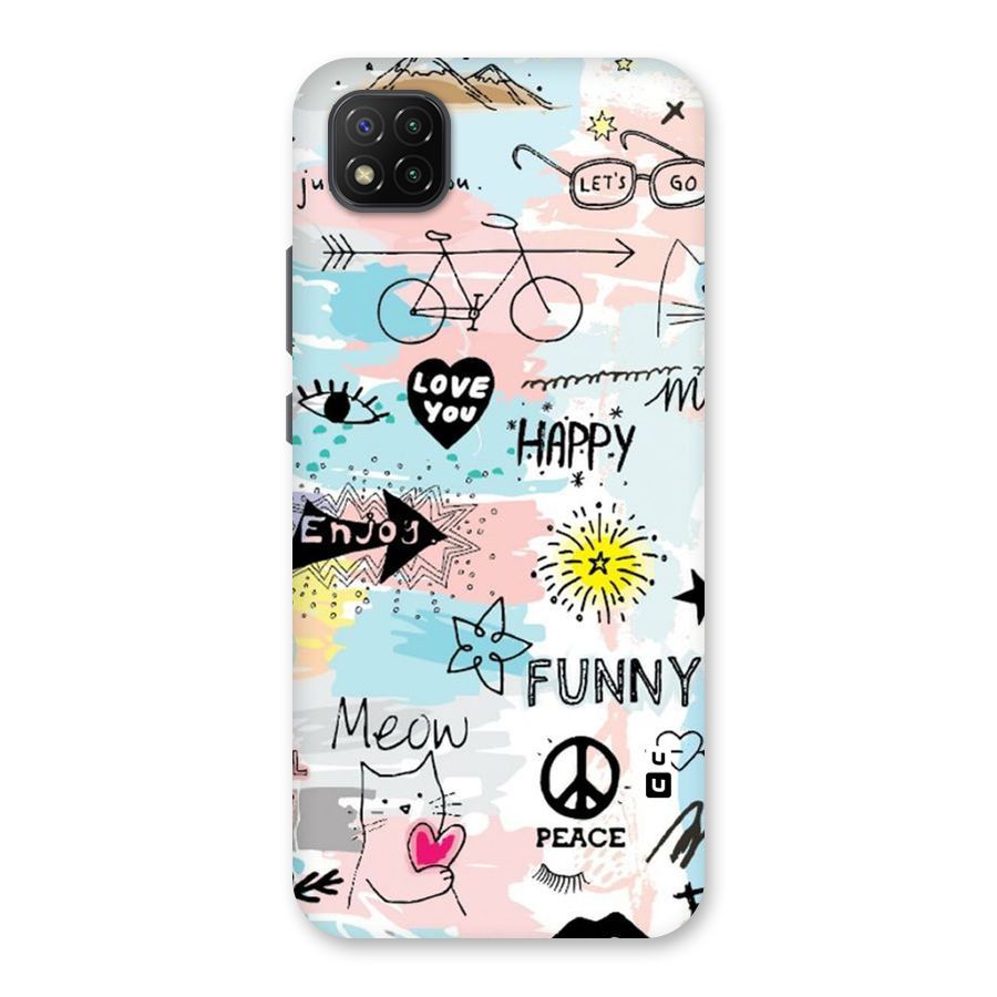 Peace And Funny Back Case for Poco C3