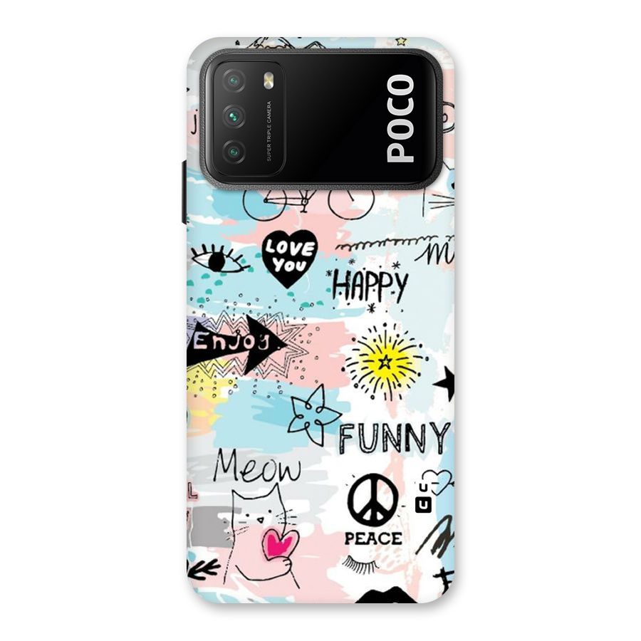 Peace And Funny Back Case for Poco M3