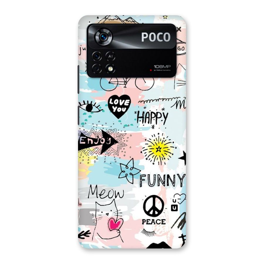 Peace And Funny Back Case for Poco X4 Pro 5G