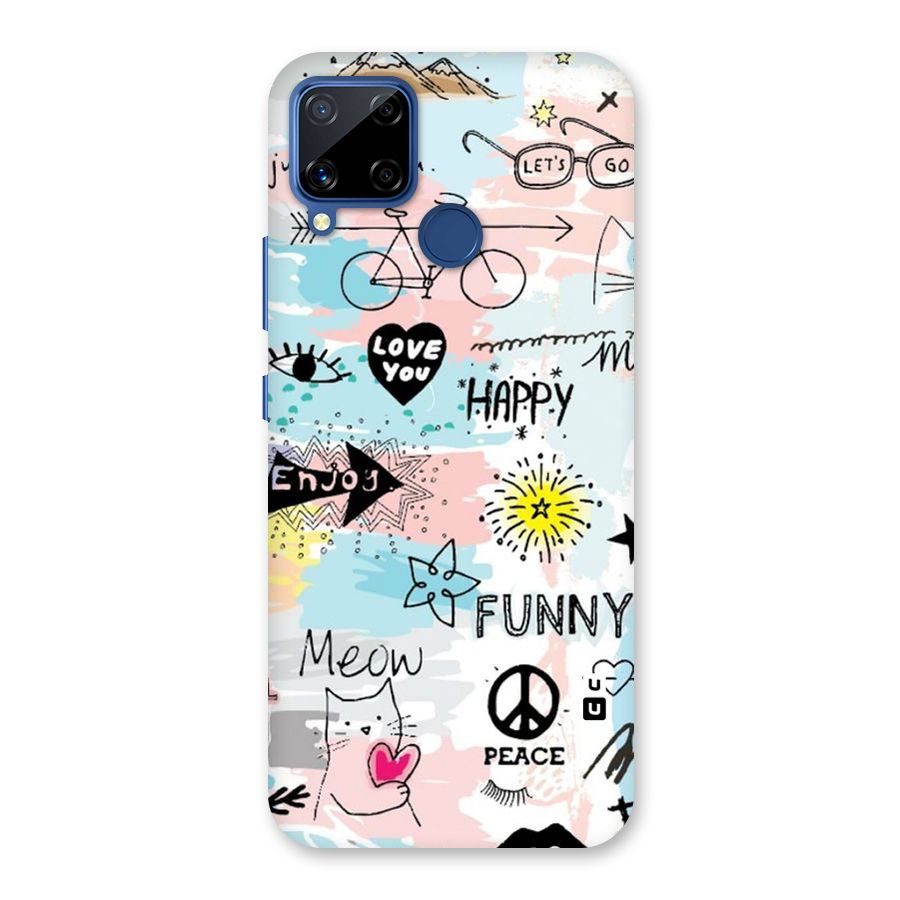 Peace And Funny Back Case for Realme C15