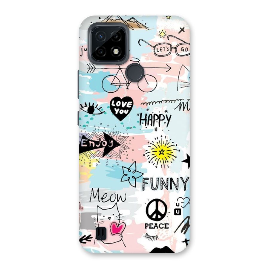 Peace And Funny Back Case for Realme C21
