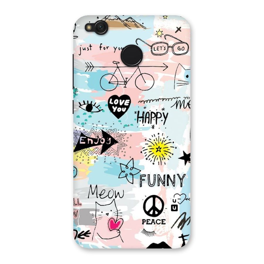 Peace And Funny Back Case for Redmi 4
