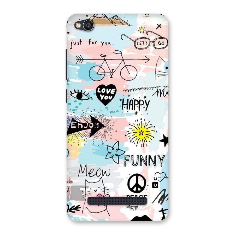 Peace And Funny Back Case for Redmi 4A