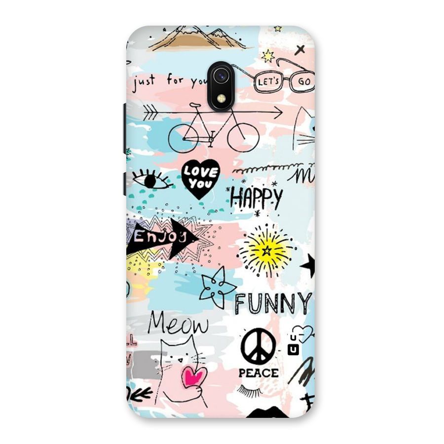 Peace And Funny Back Case for Redmi 8A