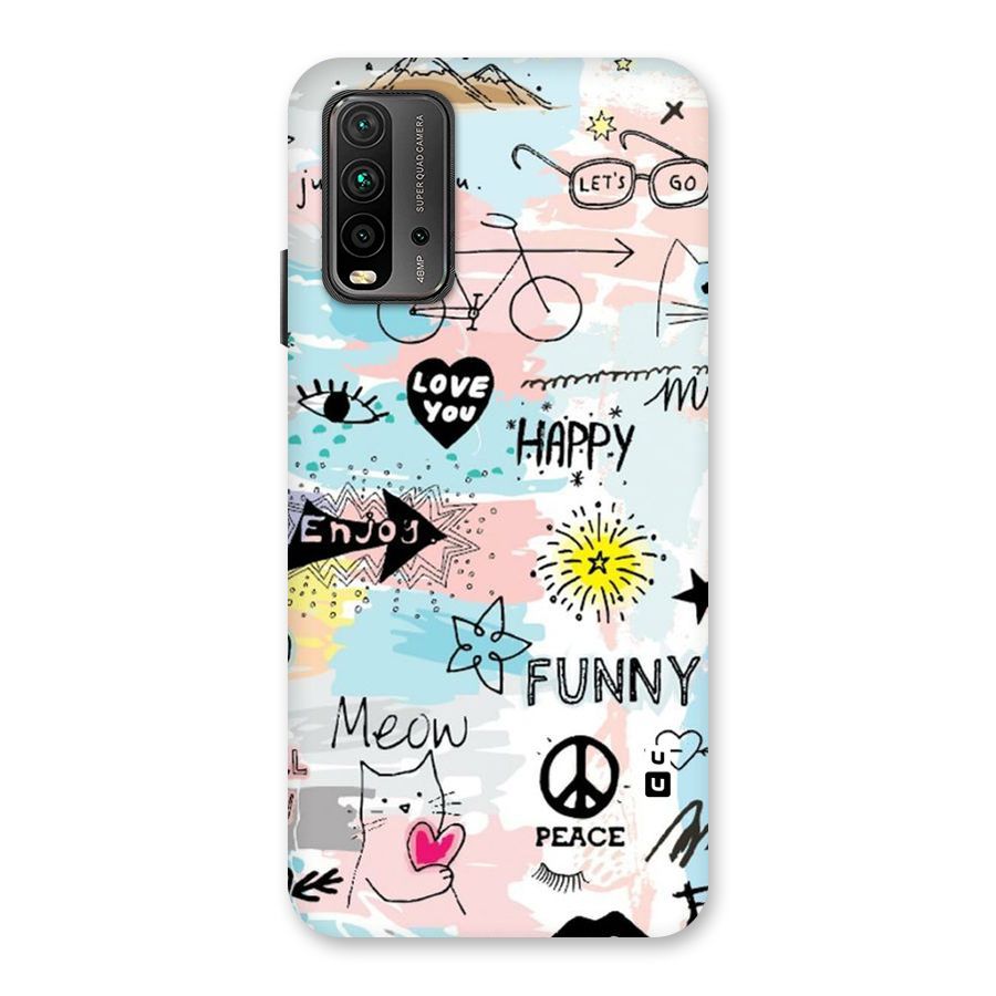 Peace And Funny Back Case for Redmi 9 Power