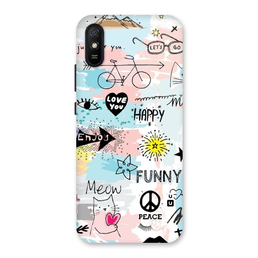Peace And Funny Back Case for Redmi 9i