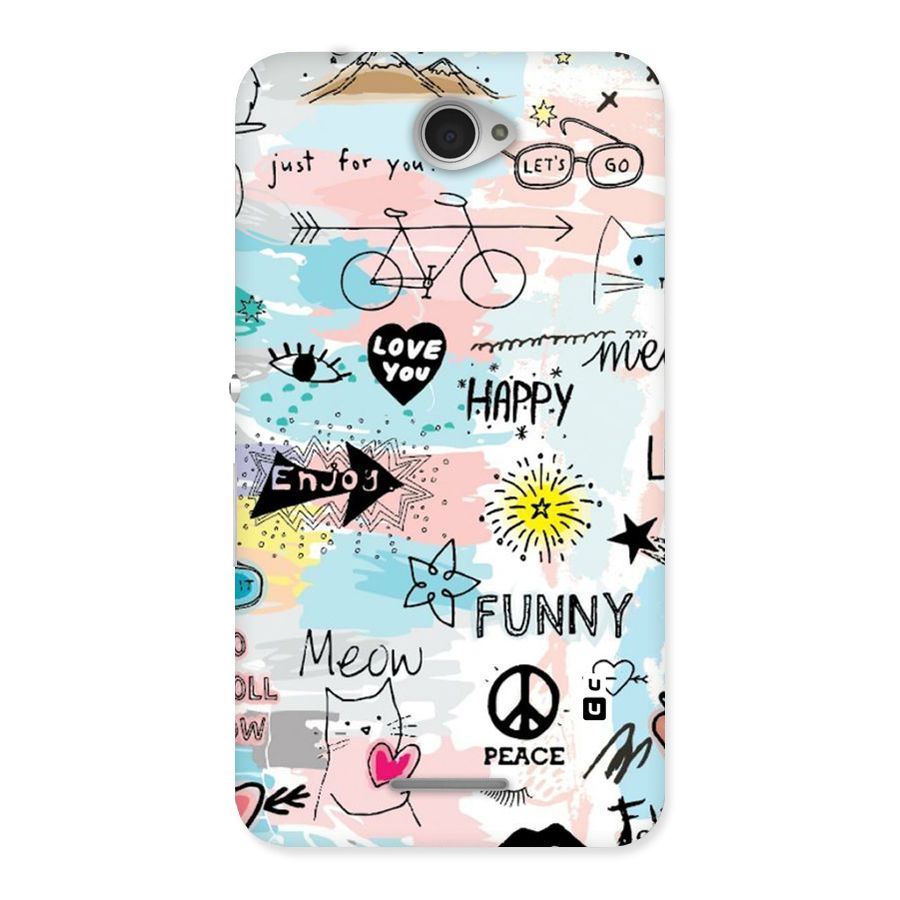 Peace And Funny Back Case for Sony Xperia E4