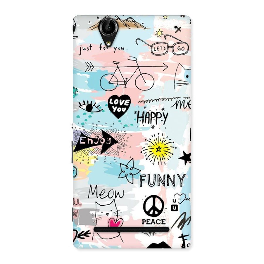 Peace And Funny Back Case for Sony Xperia T2