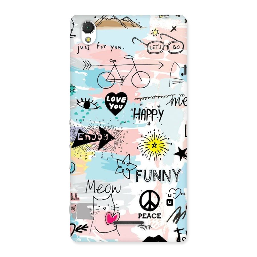 Peace And Funny Back Case for Sony Xperia T3