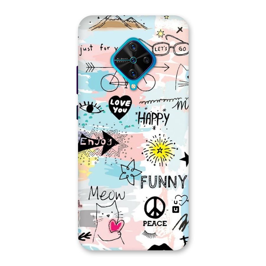 Peace And Funny Back Case for Vivo S1 Pro