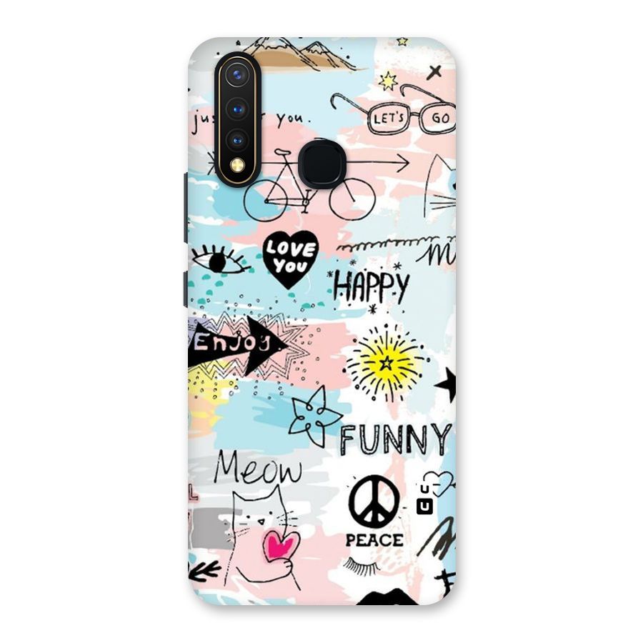 Peace And Funny Back Case for Vivo U20
