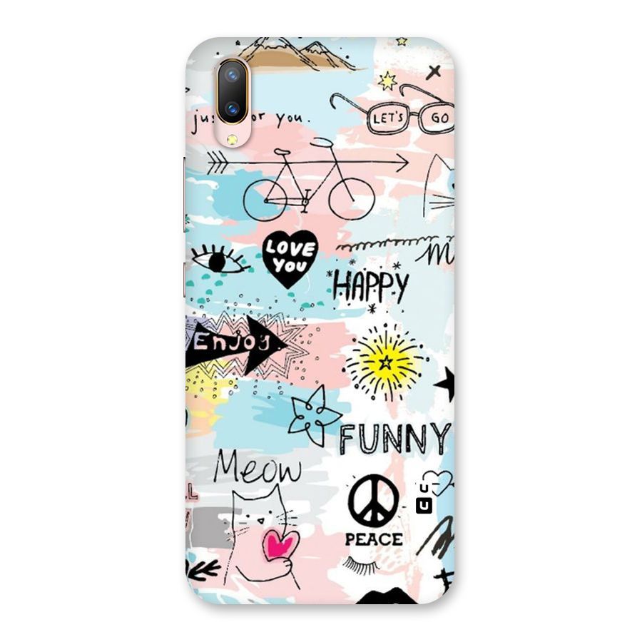 Peace And Funny Back Case for Vivo V11 Pro