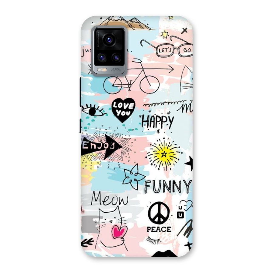 Peace And Funny Back Case for Vivo V20