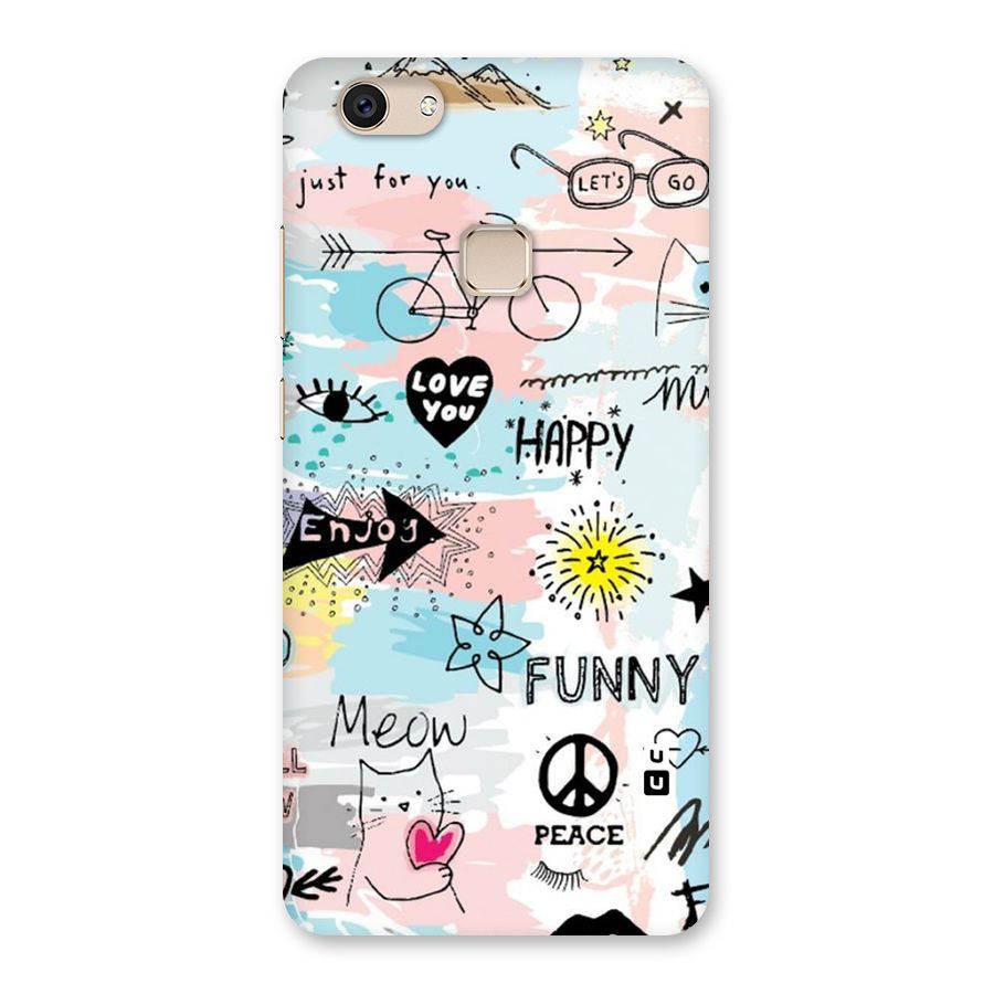 Peace And Funny Back Case for Vivo V7