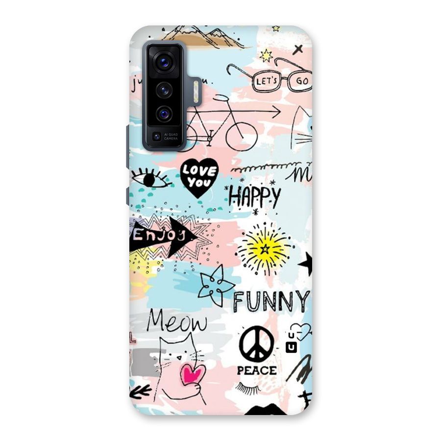 Peace And Funny Back Case for Vivo X50