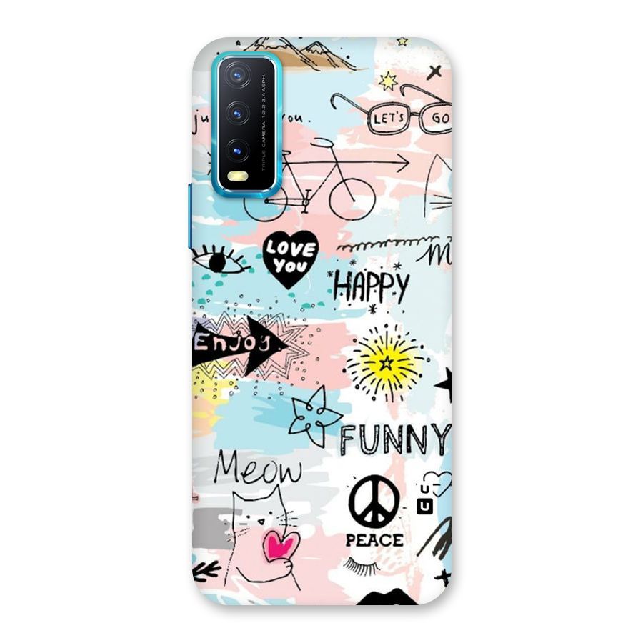 Peace And Funny Back Case for Vivo Y20A
