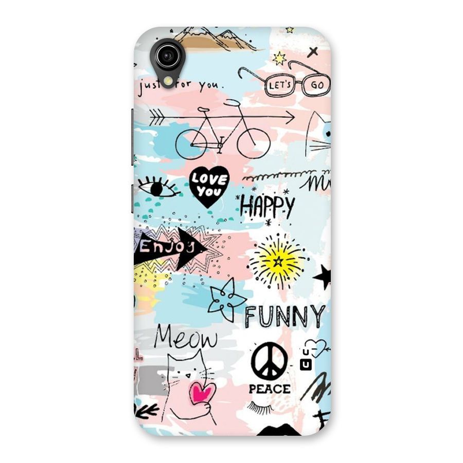 Peace And Funny Back Case for Vivo Y90