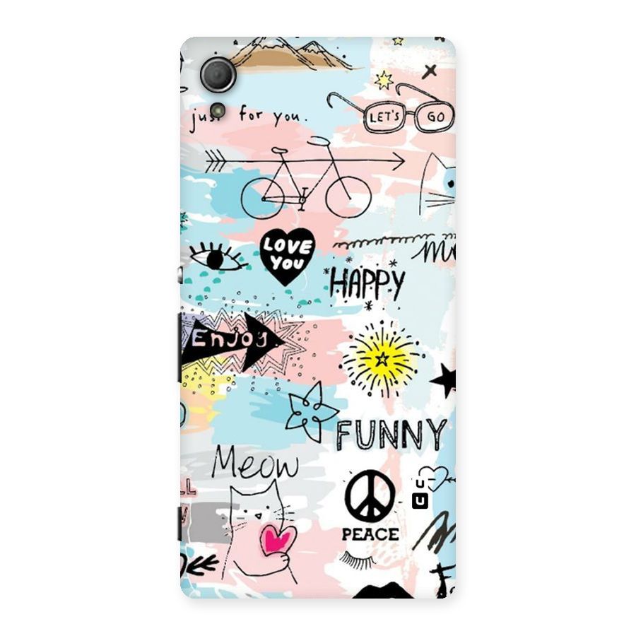 Peace And Funny Back Case for Xperia Z3 Plus