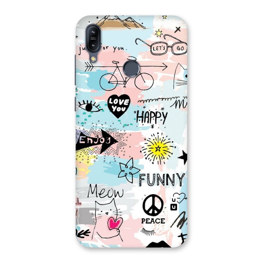 Peace And Funny Back Case for Zenfone Max M2