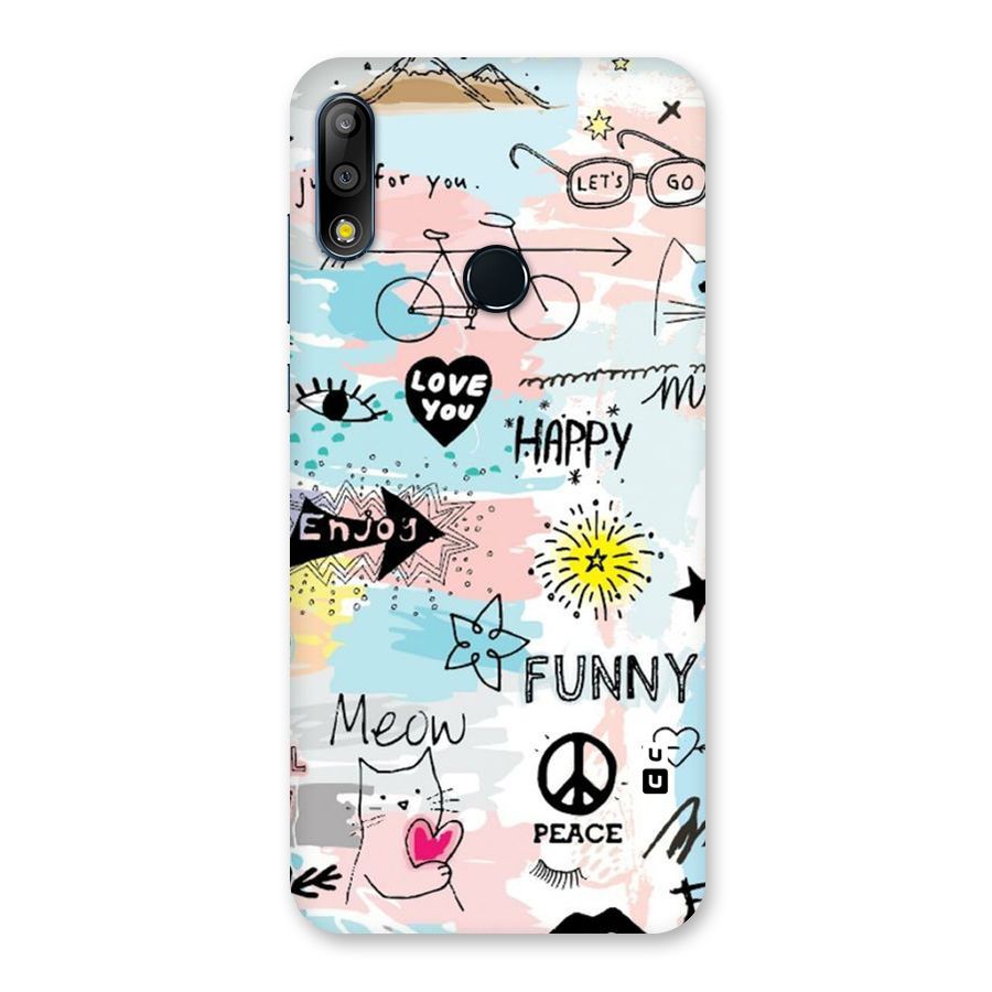 Peace And Funny Back Case for Zenfone Max Pro M2