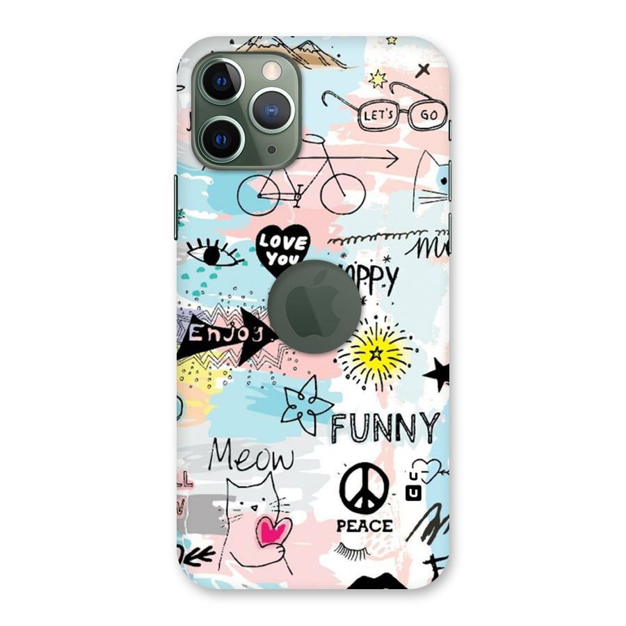 Peace And Funny Back Case for iPhone 11 Pro Logo  Cut