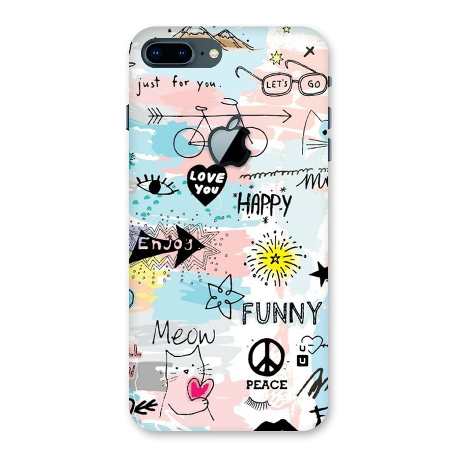 Peace And Funny Back Case for iPhone 7 Plus Apple Cut