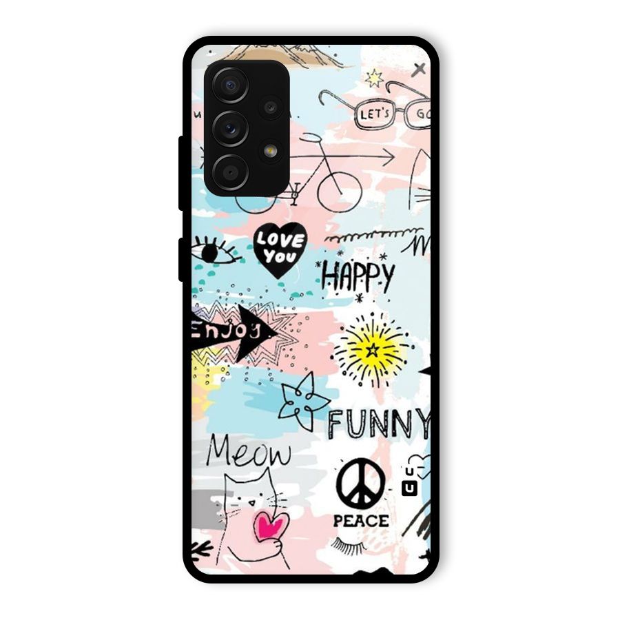 Peace And Funny Glass Back Case for Galaxy A53 5G