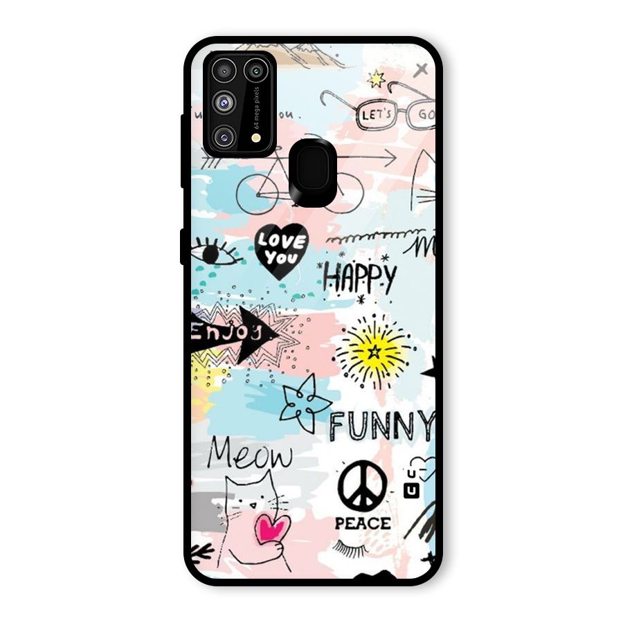 Peace And Funny Glass Back Case for Galaxy F41