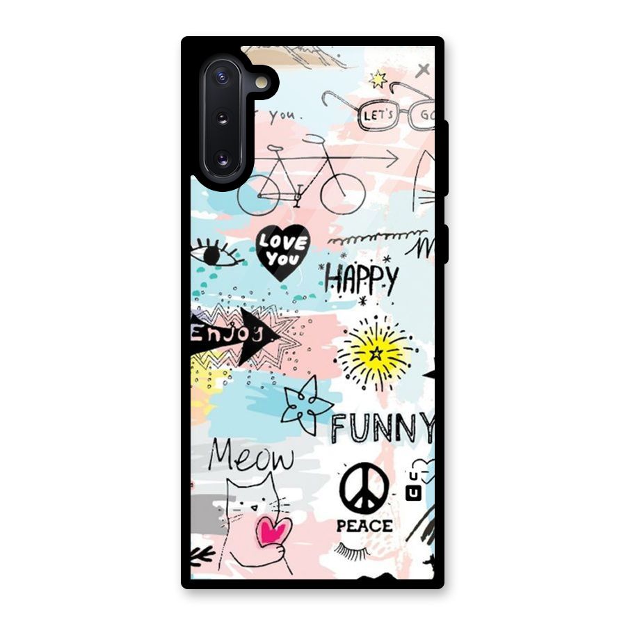 Peace And Funny Glass Back Case for Galaxy Note 10