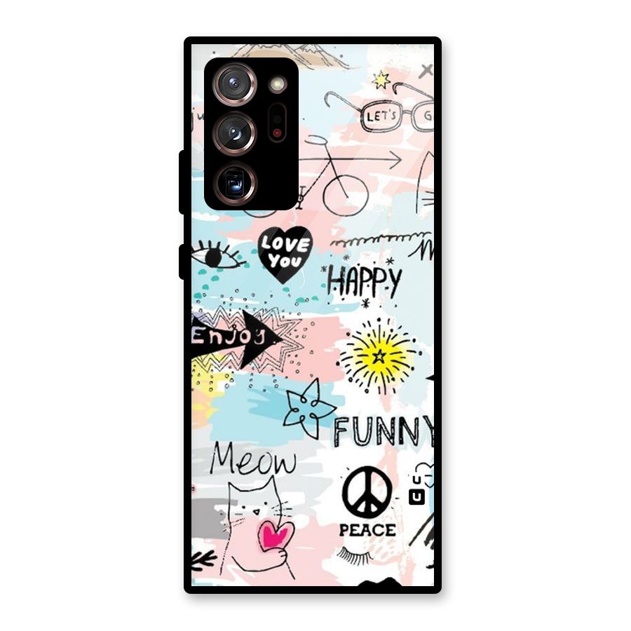 Peace And Funny Glass Back Case for Galaxy Note 20 Ultra
