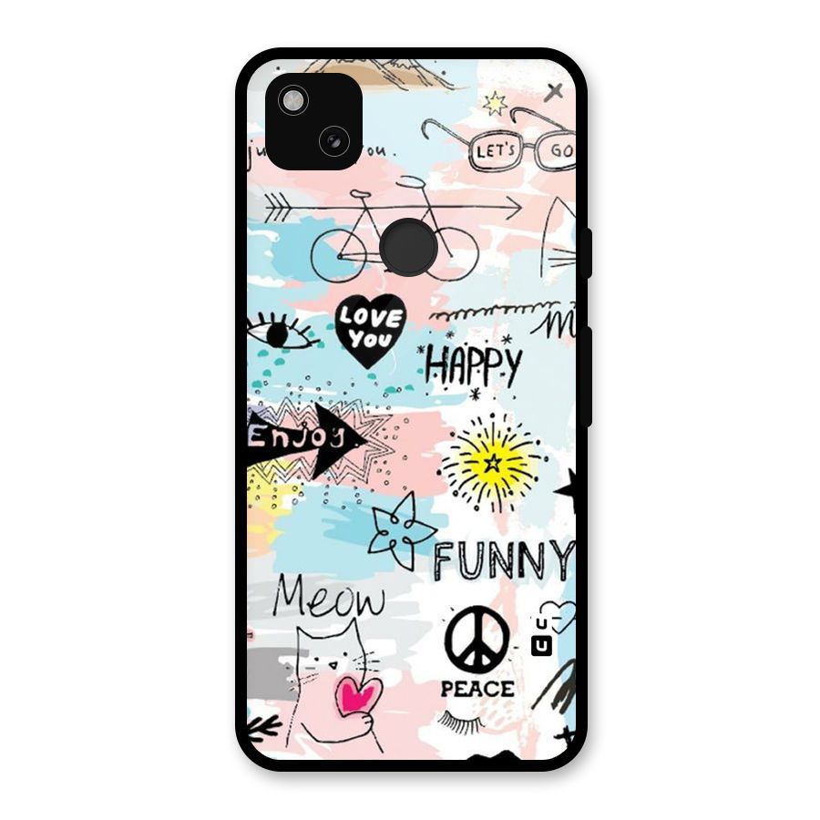 Peace And Funny Glass Back Case for Google Pixel 4a