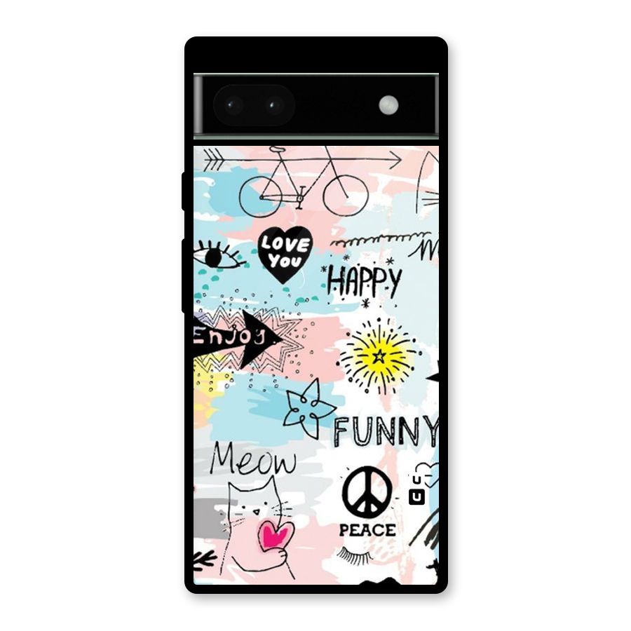 Peace And Funny Glass Back Case for Google Pixel 6a