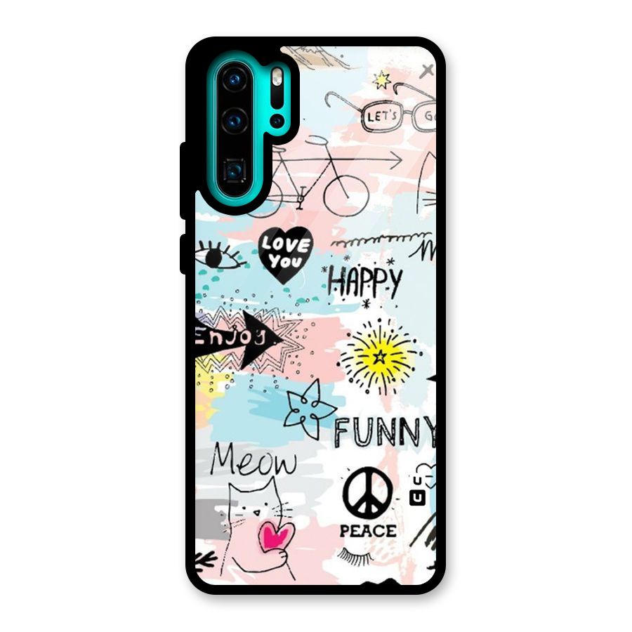 Peace And Funny Glass Back Case for Huawei P30 Pro